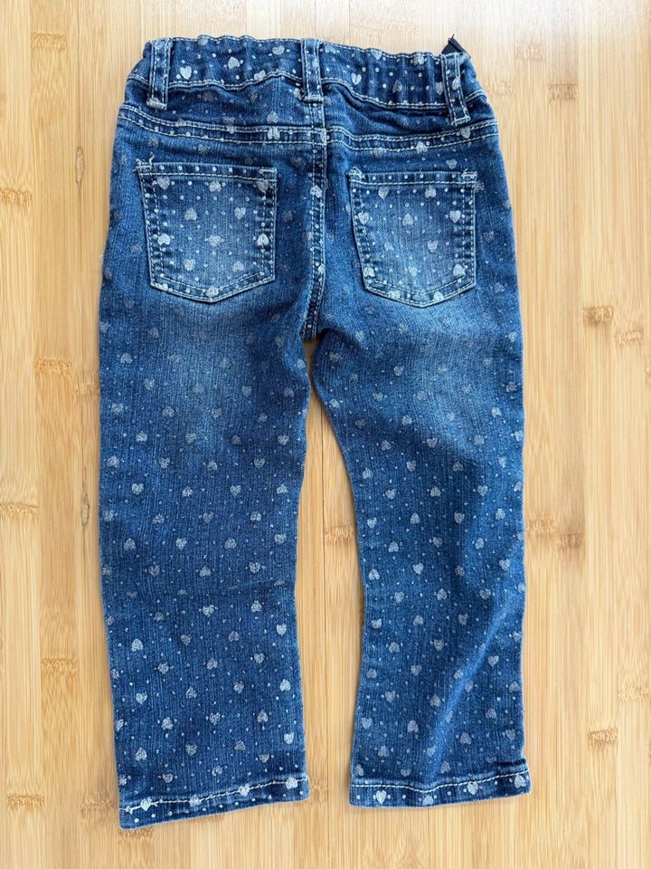 Freestyle Revolution Jeans – 2T | Medium Wash Silver Heart Allover
