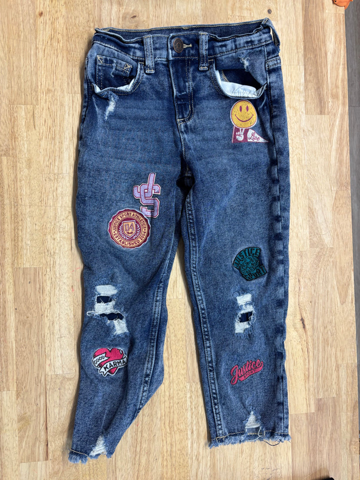 Justice Distressed Raw Edge Jeans | Size 7