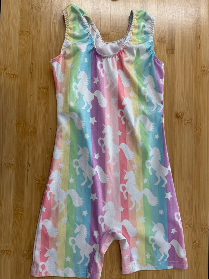 Unicorn Sparkle Rainbow Unitard – 140cm (10Y) - Nest and Sprout-Consignment