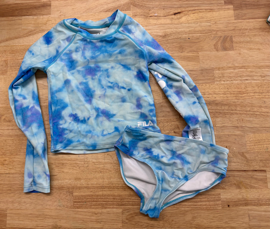 Fila Size 7 Two-Piece Swimsuit – Pink