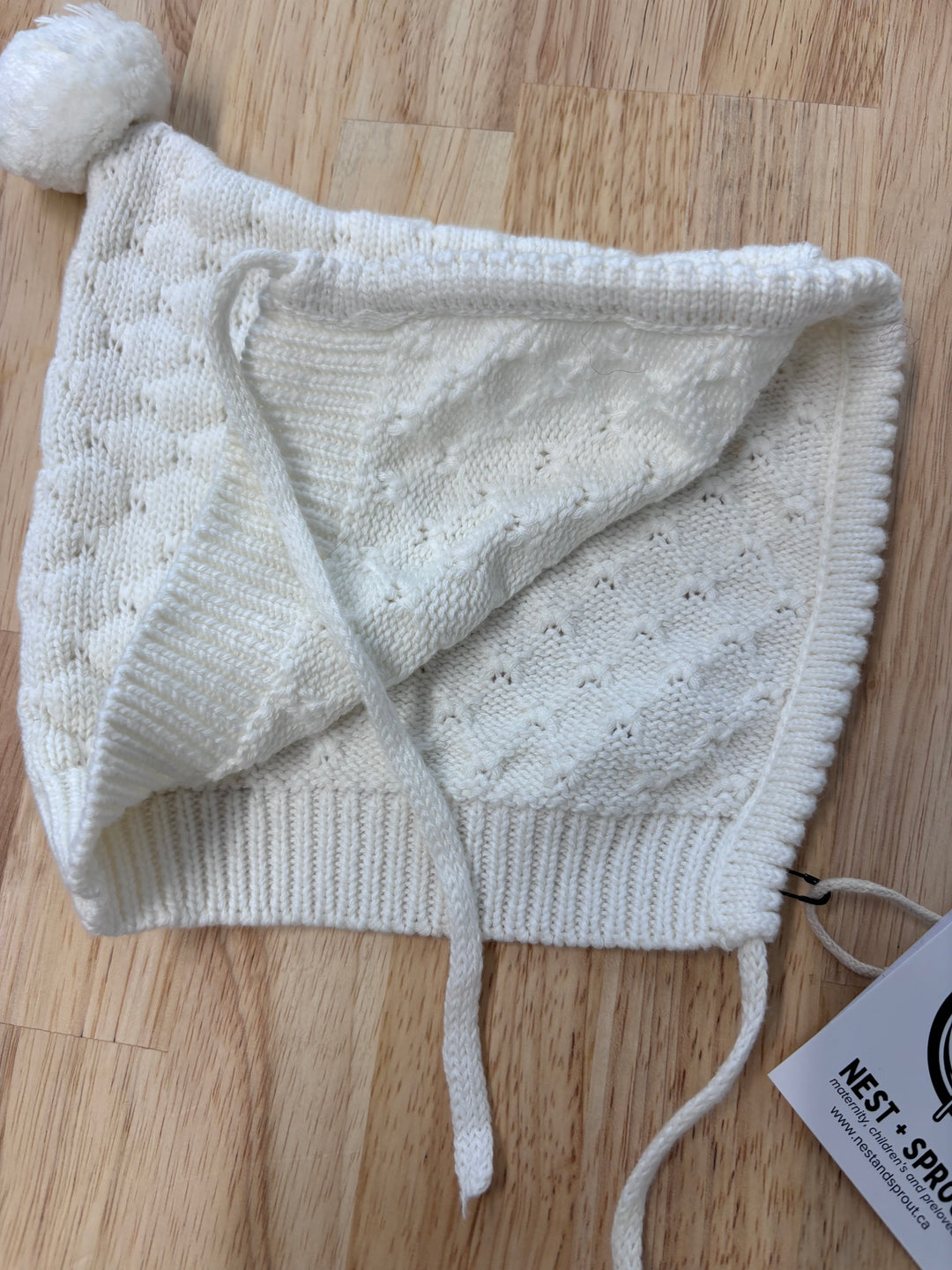 Petite Filippe Knit Bonnet, Cream Color