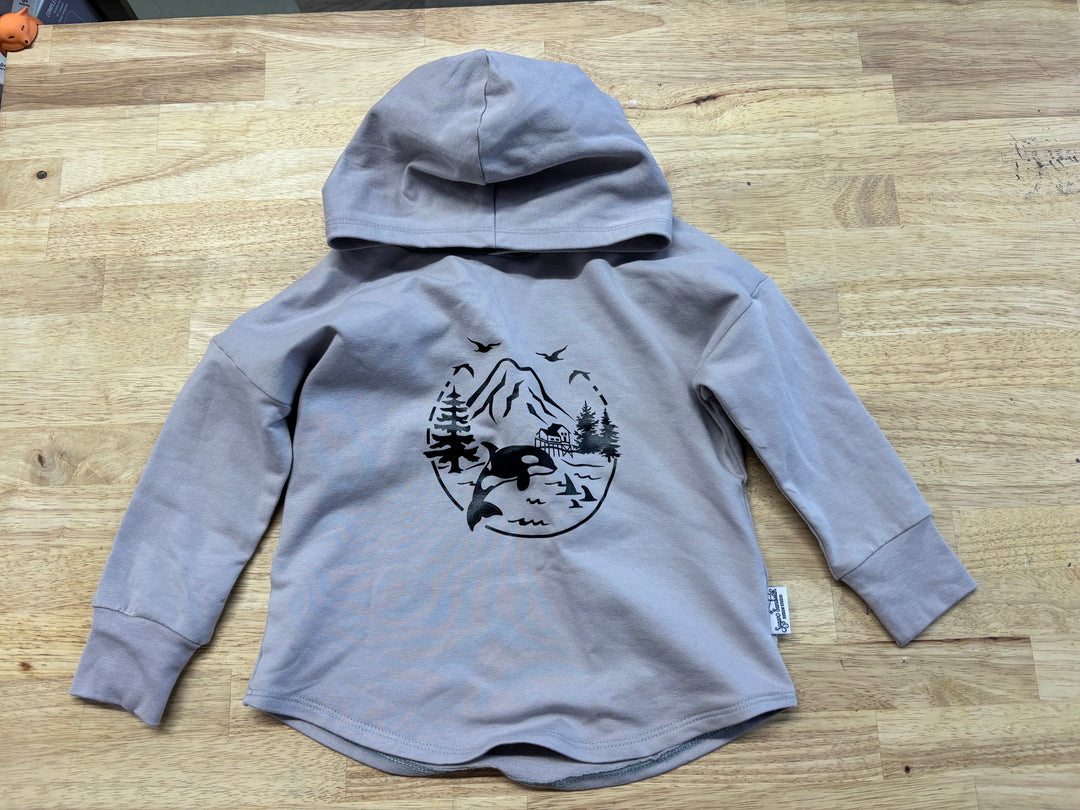 Sugar Sandwich Lilac Whale Hoodie