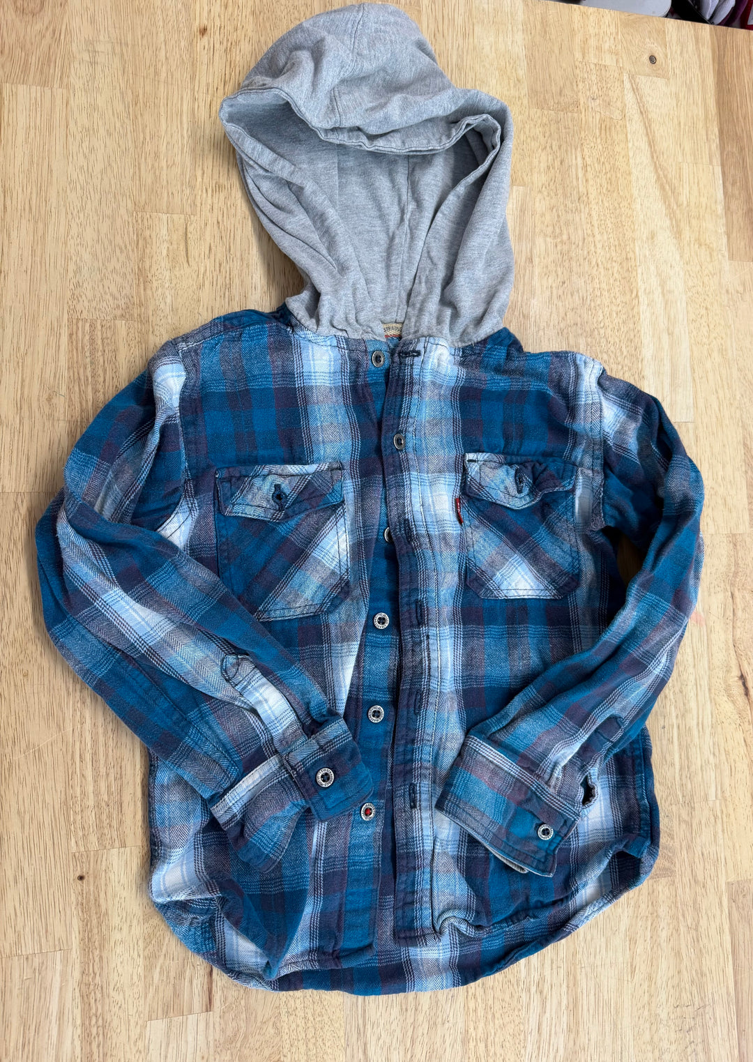 Levi's Hooded Flannel – 6 | Blue Plaid