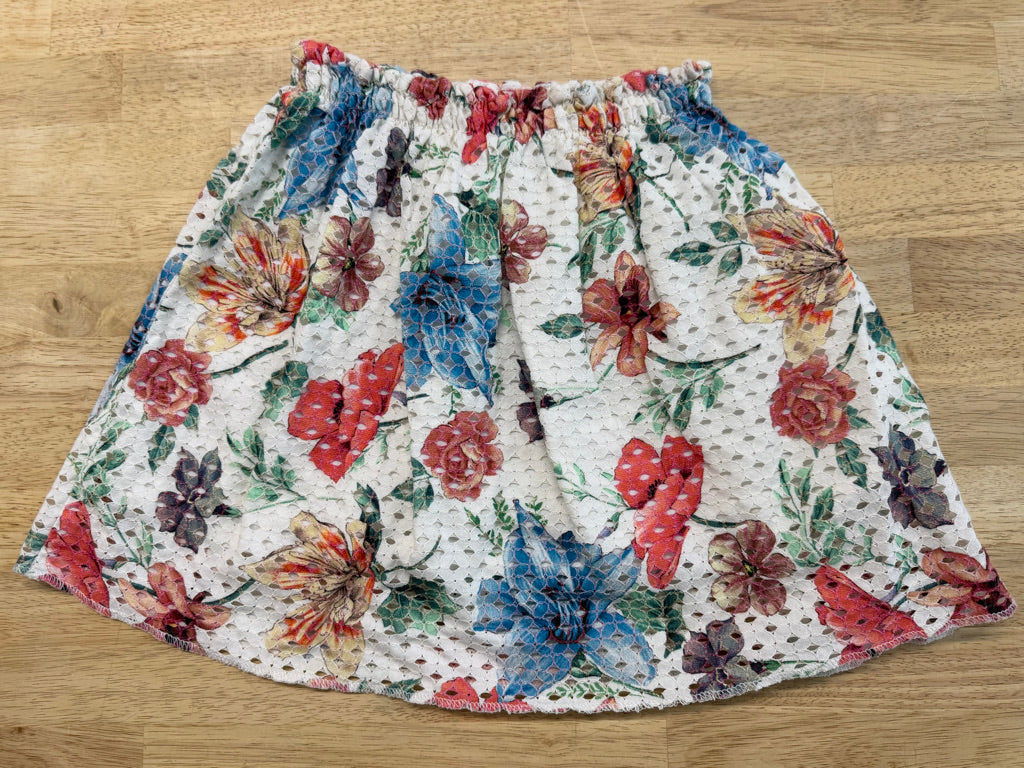 Zara skirt – 5–6Y | Floral Lacework Overlay