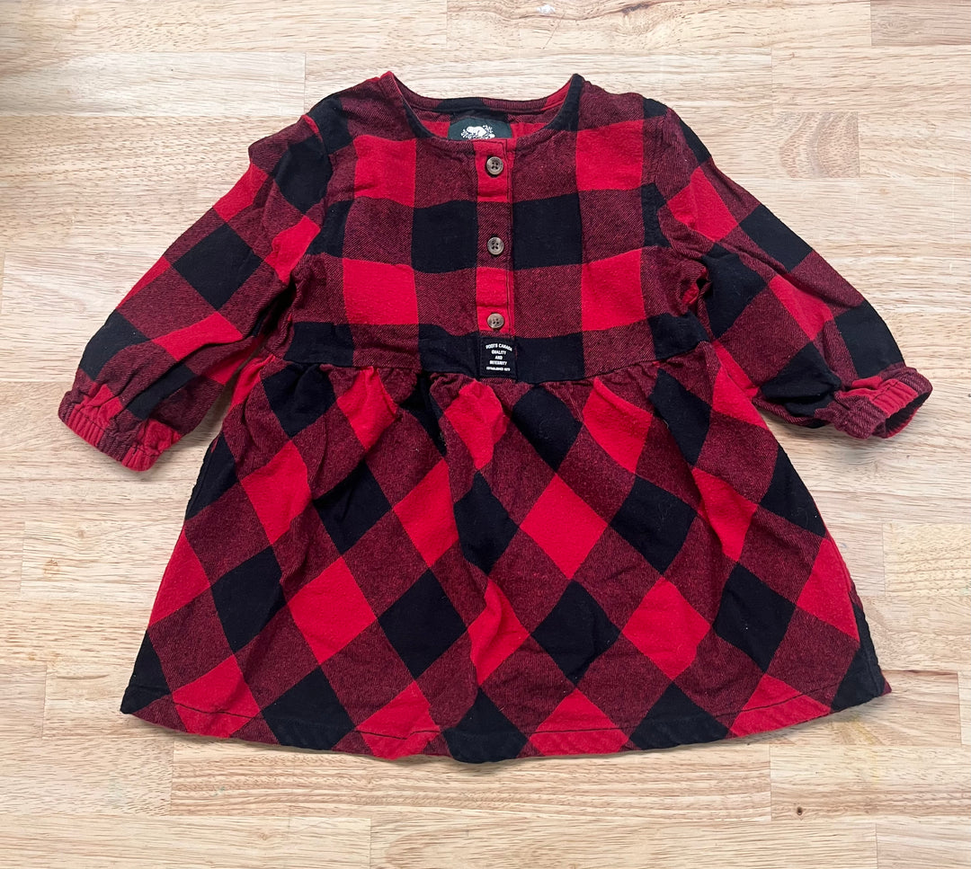 Roots 6-12M Buffalo Plaid Dress
