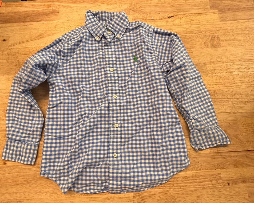 Ralph Lauren Size 5 Button-Up Shirt – Blue Gingham