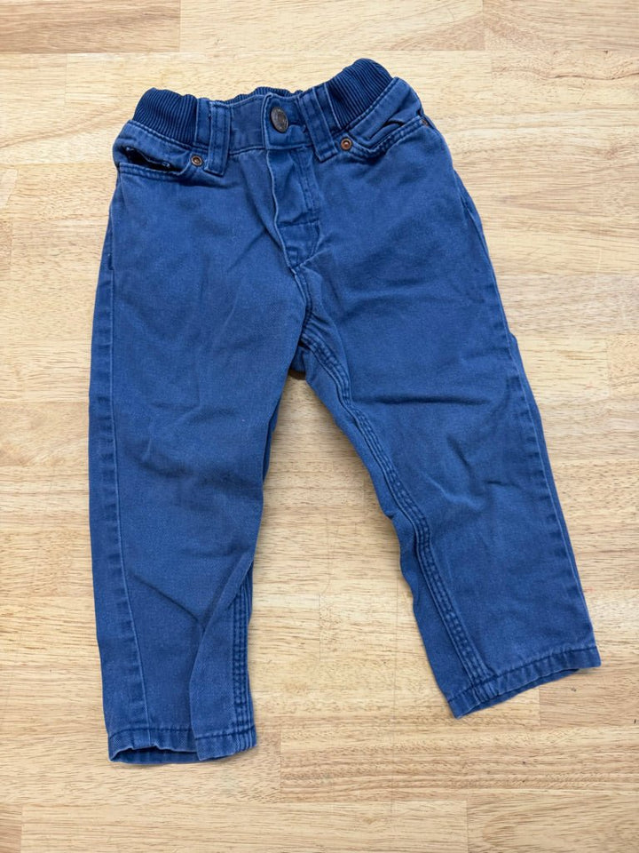 H&M Chinos – 9–12M | Blue Adjustable Waist - Nest and Sprout - Consignment