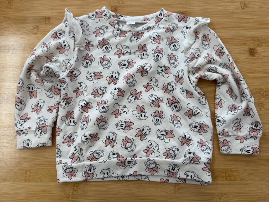 Joe Fresh Minnie Mouse Sweatshirt – 3 | Cream Allover Graphic Print