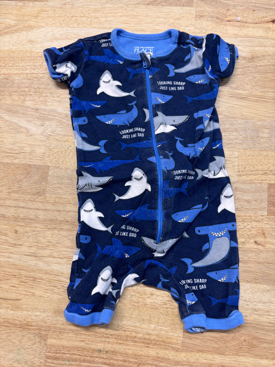 Children’s Place Shark Romper – 0-3M