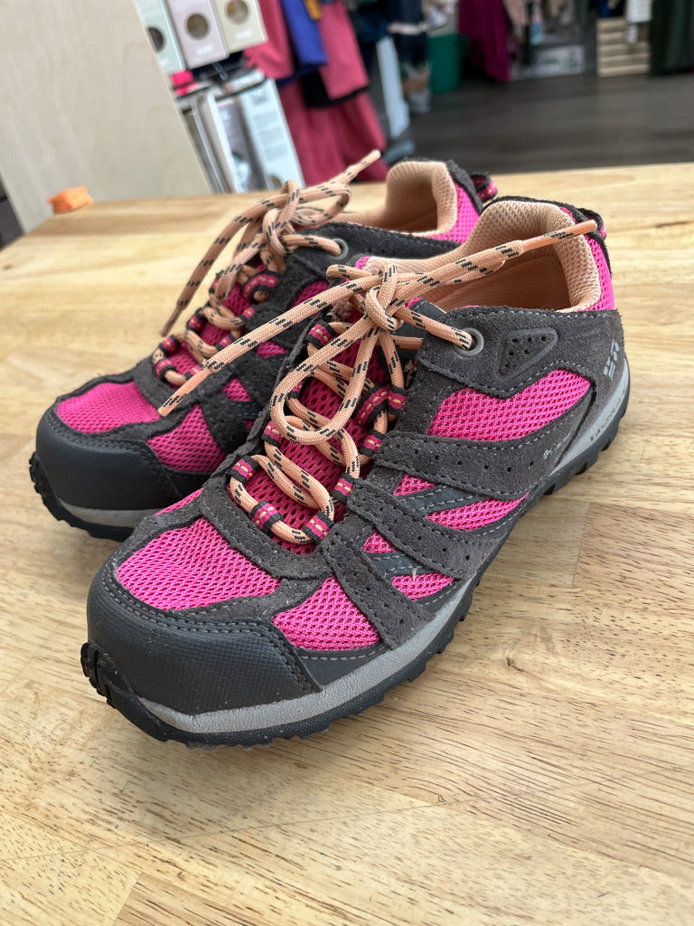Columbia Hiker Shoes – Youth 3 Gray & Fuchsia LIKE NEW