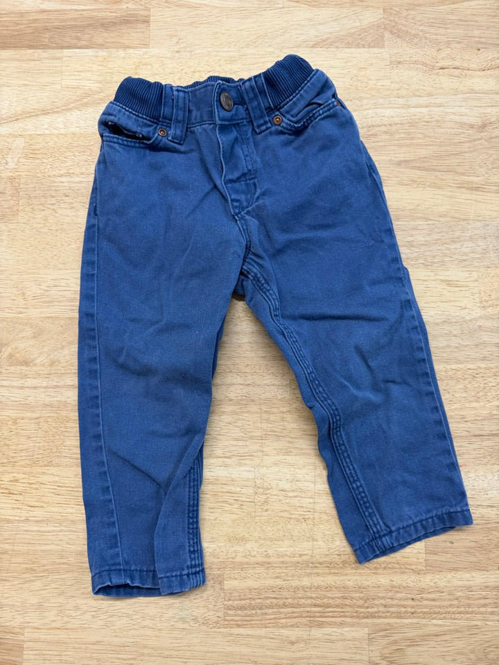 H&M Chinos – 9–12M | Blue Adjustable Waist - Nest and Sprout - Consignment