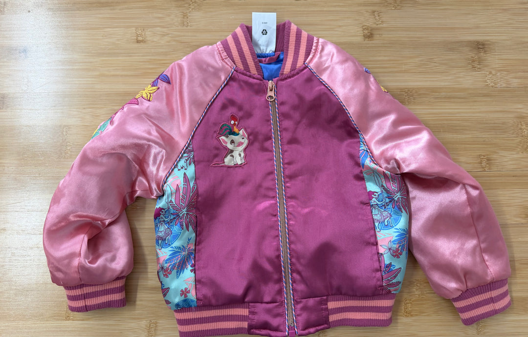 Disney Store Moana Sheer Jacket – 3 | Pink | Zip-Up with Collar