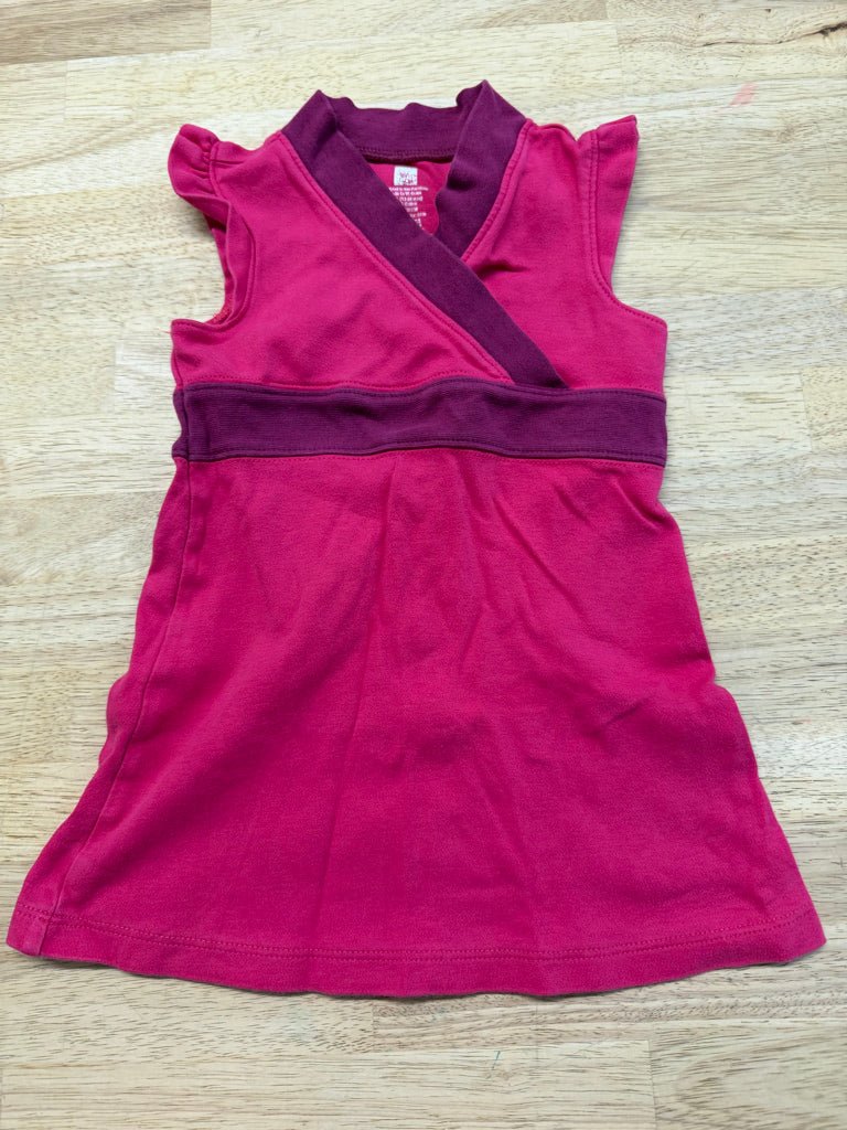 Tea Collection Hot Pink & Purple Ruffle Cap Sleeve Wrap Dress – 18–24M | Play - Nest and Sprout-Consignment