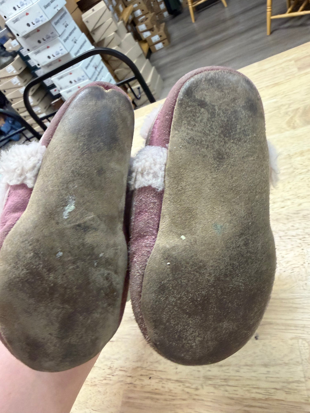 Robeez Fleece Lined Slip On Slippers – 18-24 Months | Bunny Print