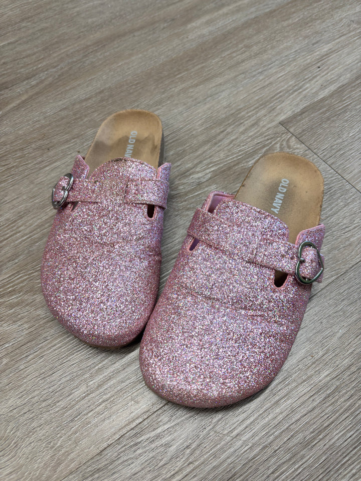 Old Navy Pink Sparkle Clogs (Light Dirt Mark) | Size Junior 1