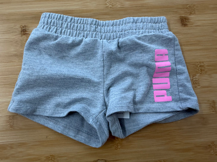Puma Shorts – 2 | Light Grey Pink Logo