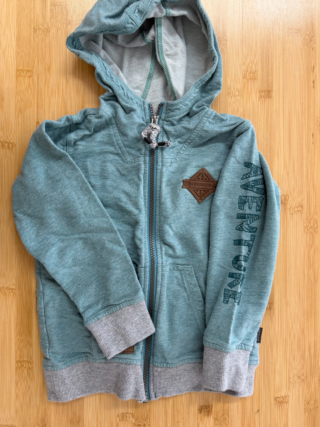 Souris Mini Explorer Patch Light Blue Zip-Up Hoodie – 4