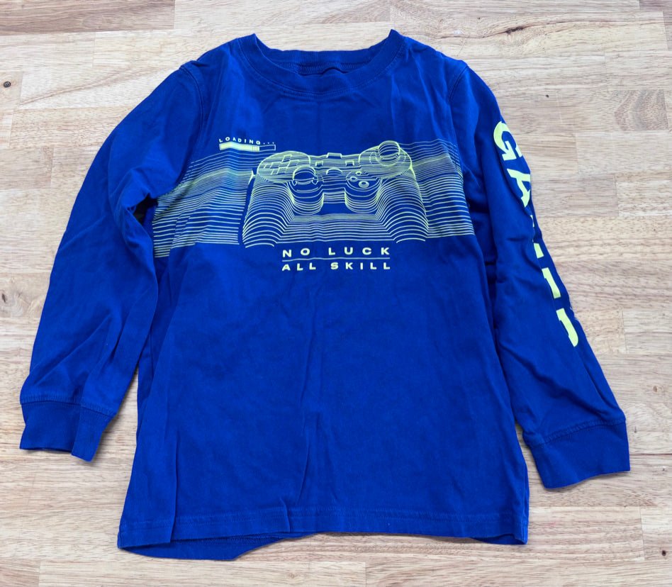 Carters “No Luck, All Skill” LS Gamer Tee 7Y - Nest and Sprout - Consignment