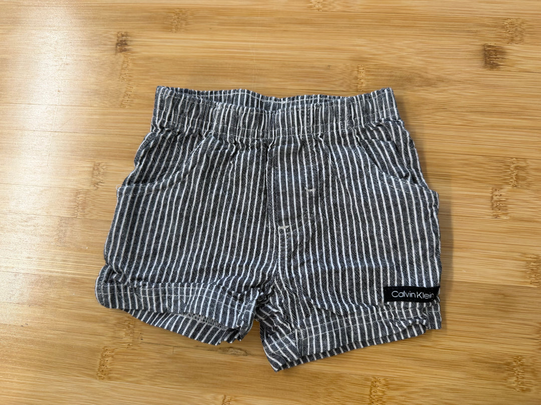 Calvin Klein Shorts – 0–3M | Black Vertical Stripe