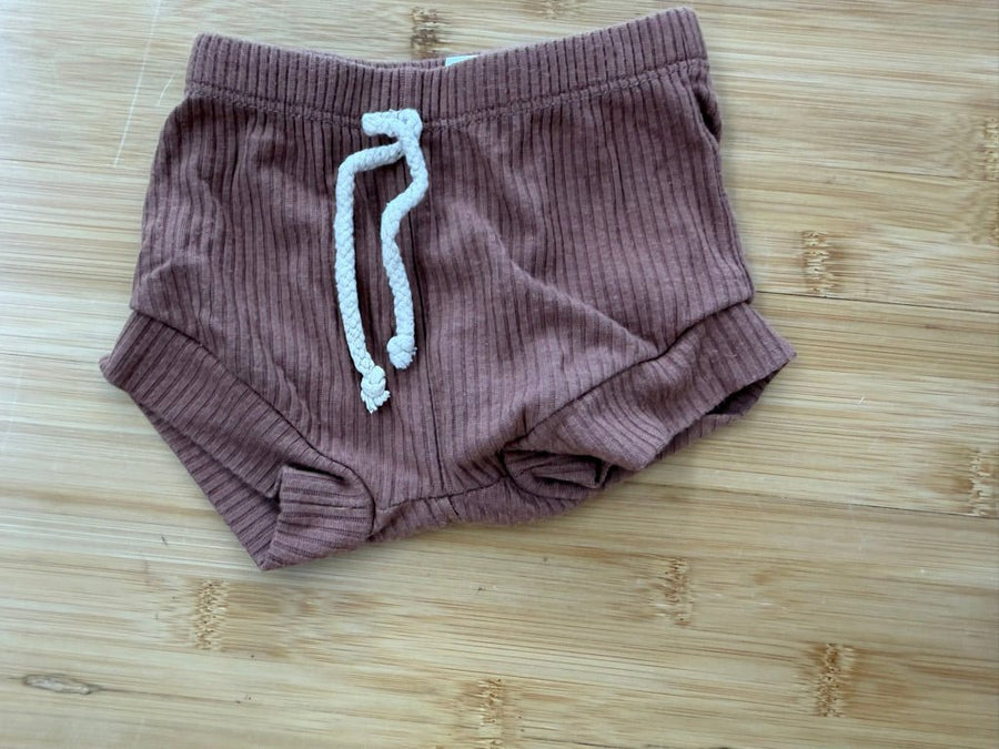 Mebie Baby Brown Ribbed Bloomer – 3–6M - Nest and Sprout-Consignment
