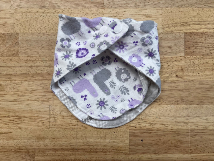 Trend Lab Cotton Snap Bib – Llamas/Gingham