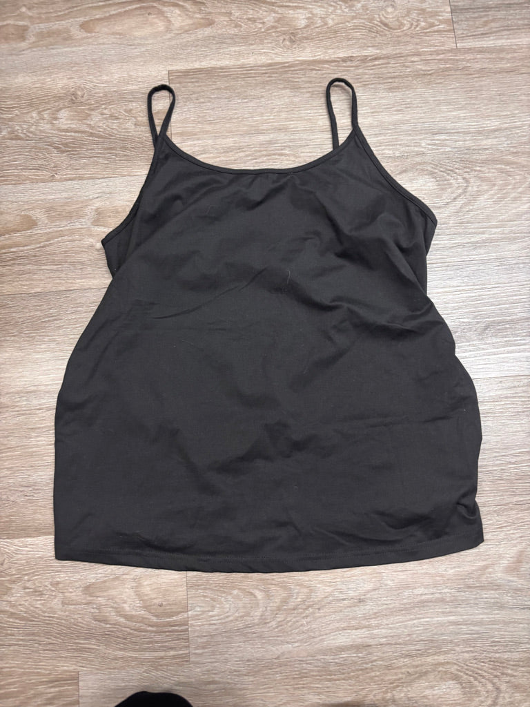 Shein Maternity Tank – Size XL (Black, Ruched Sides)