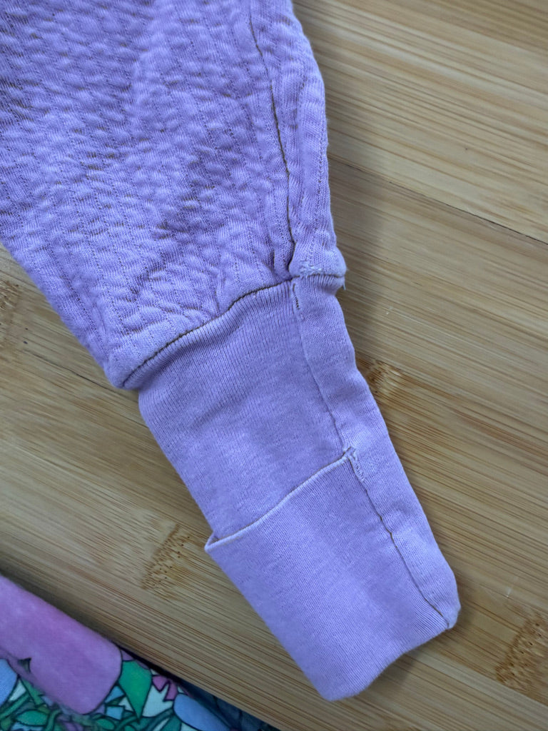 Snugabye Snap-Up Romper – 32 lbs (24M.) | Purple 95% Cotton Vintage