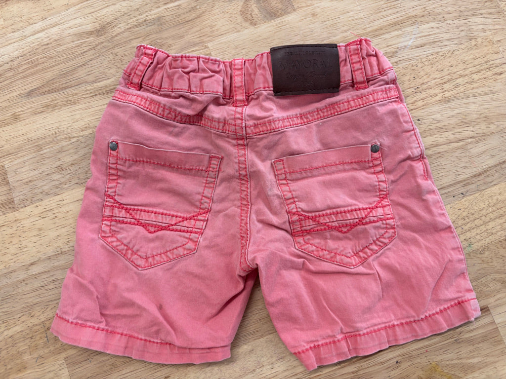 Mayoral Basics Size 2 Red Shorts (Faded, Adjustable Waist)