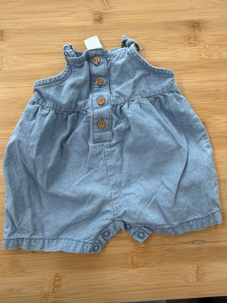 Carter's Denim Shortalls – 3M | Tank Strap Snap Crotch Lightweight