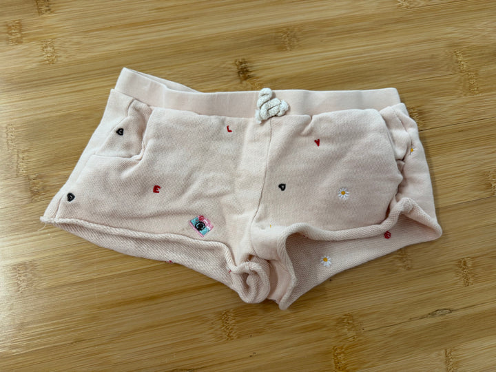 Zara Baby Girl Shorts – 2/3 (98cm) | Peachy Pink Embroidered Summer