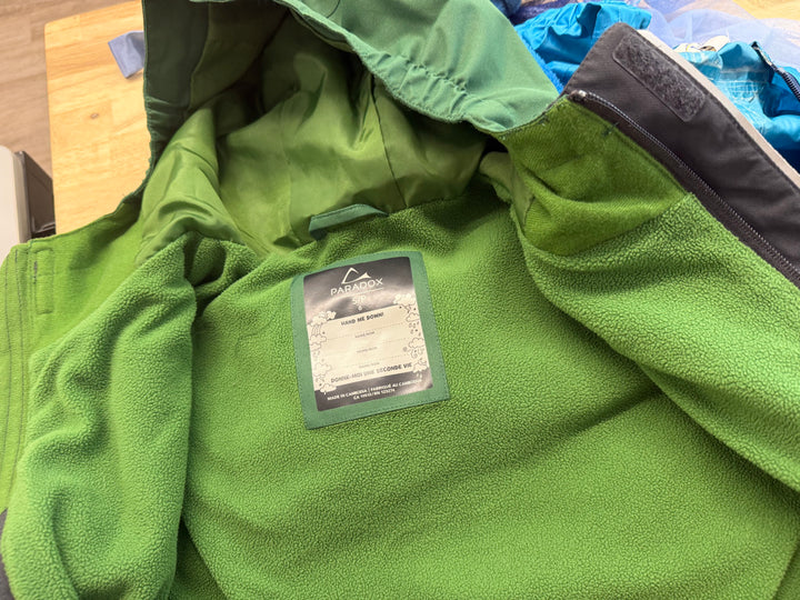 Paradox Two-Piece Rain Set – 6 | Forest Green & Grey Lined Jacket & Rain Pants