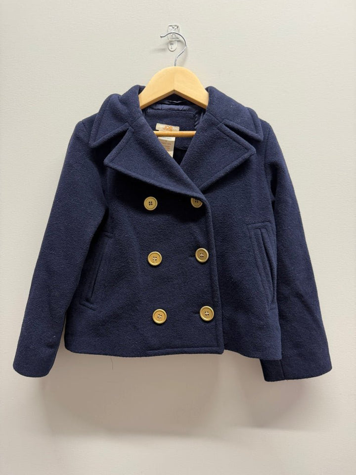 Joe Fresh Navy Double-Breasted Pea Coat – 5 | Wool Blend - Nest and Sprout-Consignment