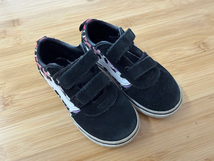 Vans Velcro Sneakers – 8 | Leopard Print Black Pink & Purple