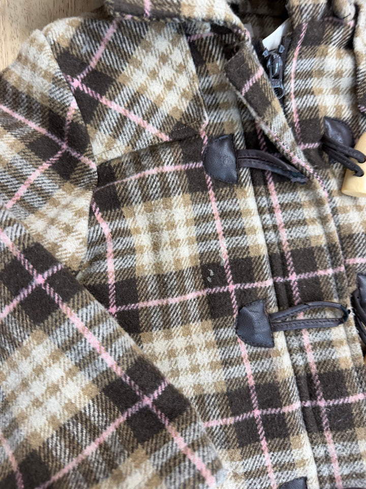 Joe Fresh Dress Coat – 3 | Brown & Pink Stripe Reclaimed Wool Blend