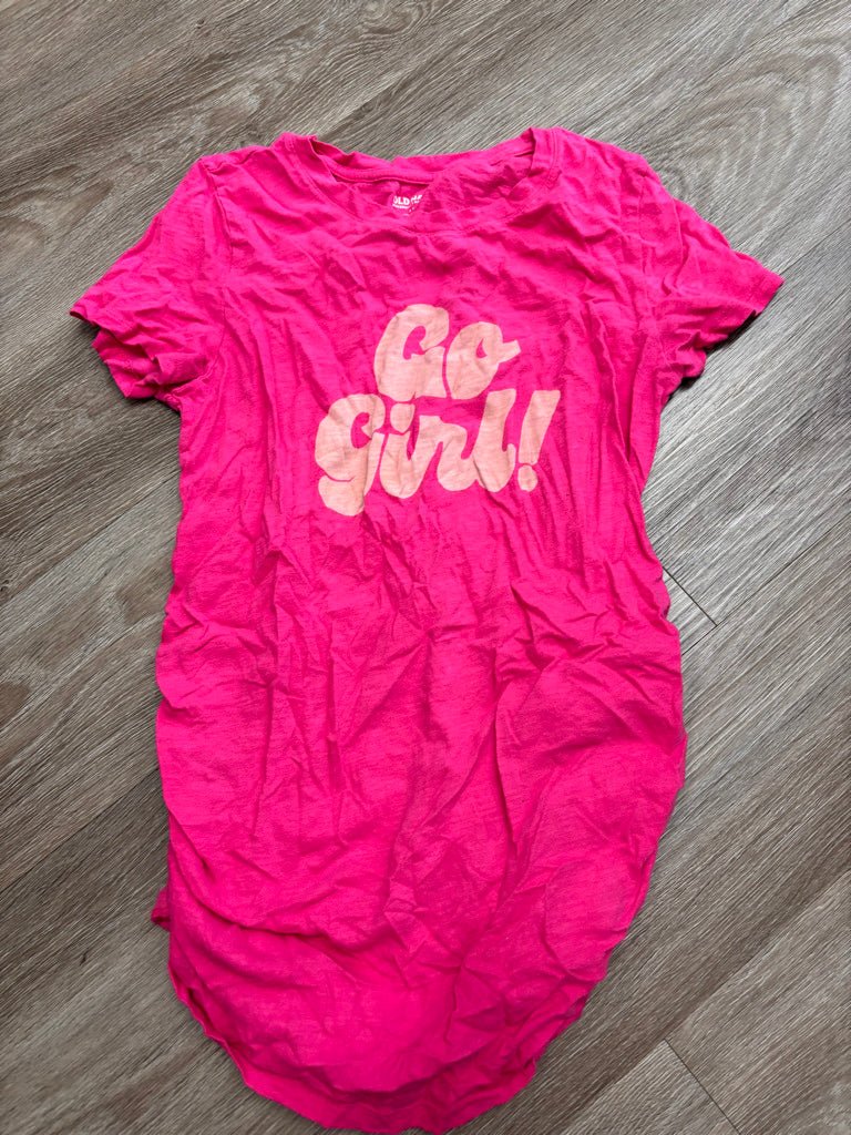 Old Navy Maternity T-Shirt – Size S (Pink “Go Girl” Graphic) - Nest and Sprout - Consignment