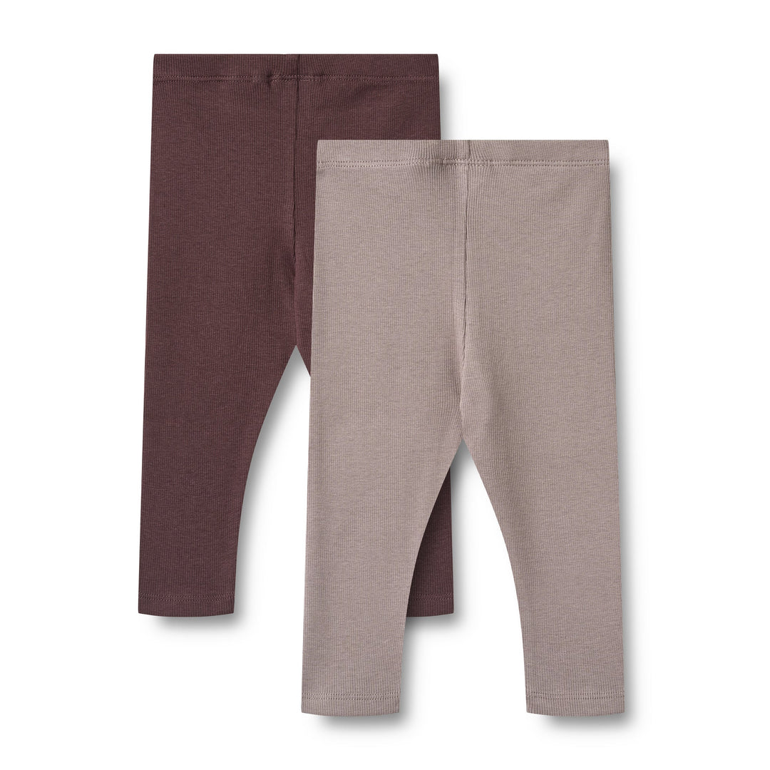 Baby & Kids Ribbed Leggings | 2 Pack in PurpleFudge