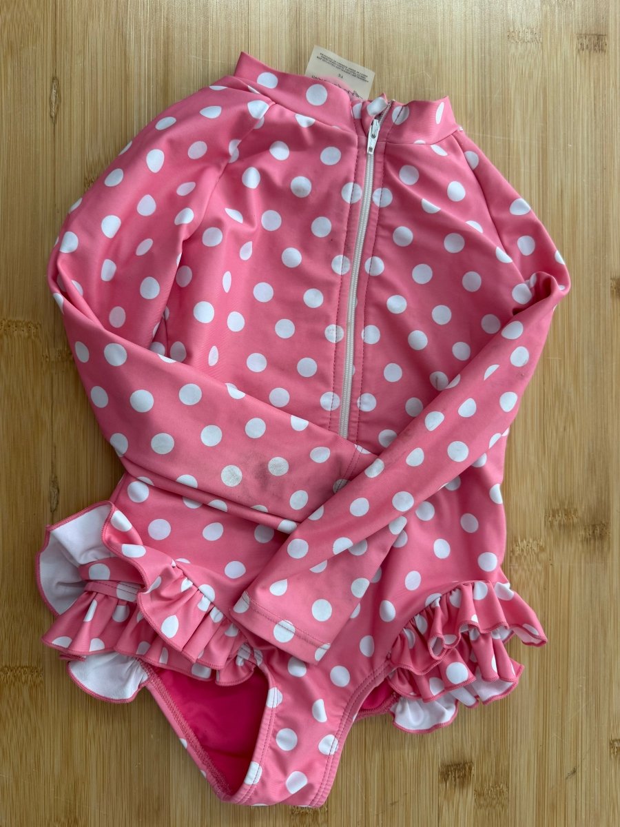 Imagine Perry One Piece Swimsuit – 2T | Pink Polka Dot - Nest and Sprout-Consignment
