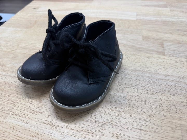 The Children's Place Black Leather Dress Shoes – 4 (EU 19) | Lace-Up