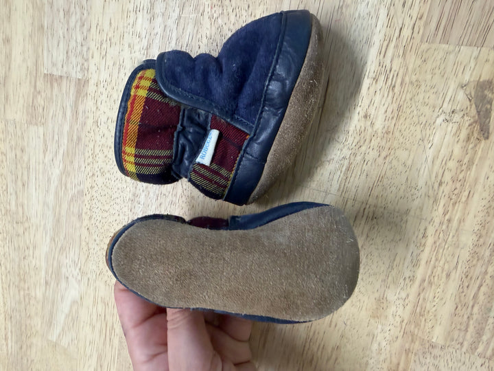 Robeez Faux Fur Moccasin Bootie – 0–6M (EU 16) | Blue Leather