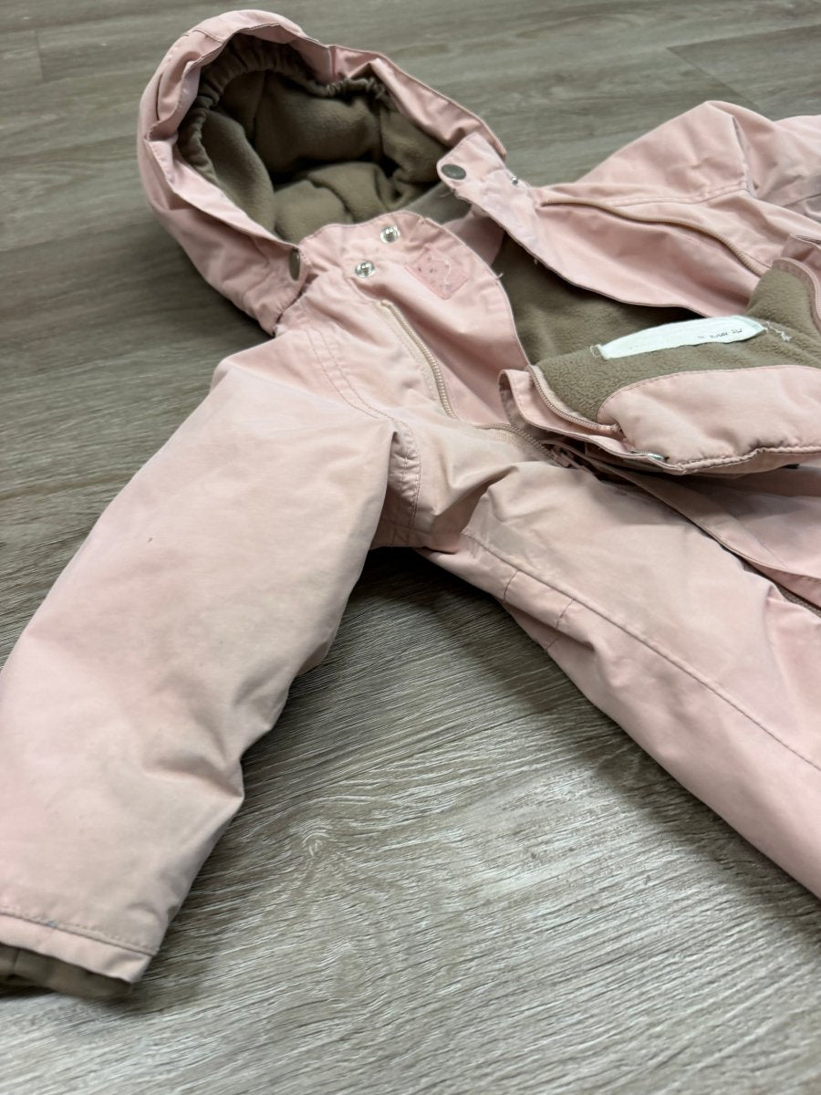Mini A Ture Snowsuit – 12 Months | Pink | Thermolite | Double Zipper - Nest and Sprout-Consignment