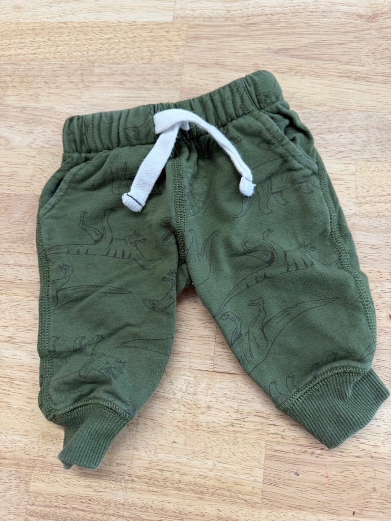 Carter’s Dinosaur Joggers Green | Size 3M - Nest and Sprout - Consignment