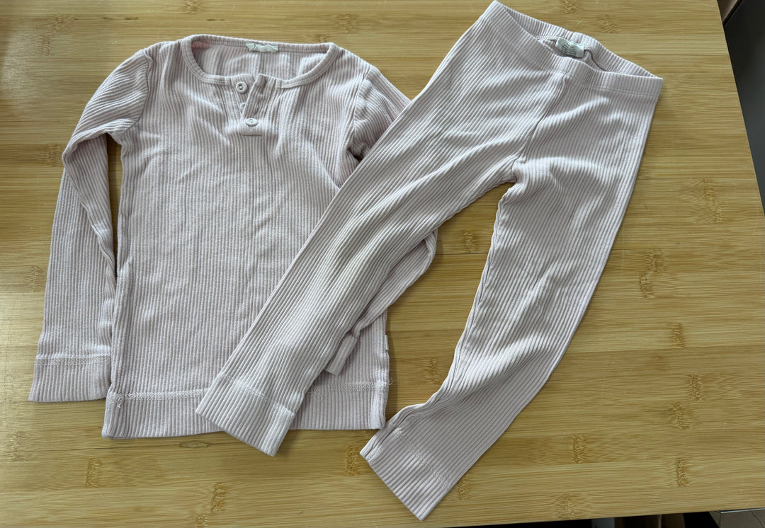 Jamie Kay Ribbed Two Piece Set – 3 Years | Light Pink | Cotton Modal Blend