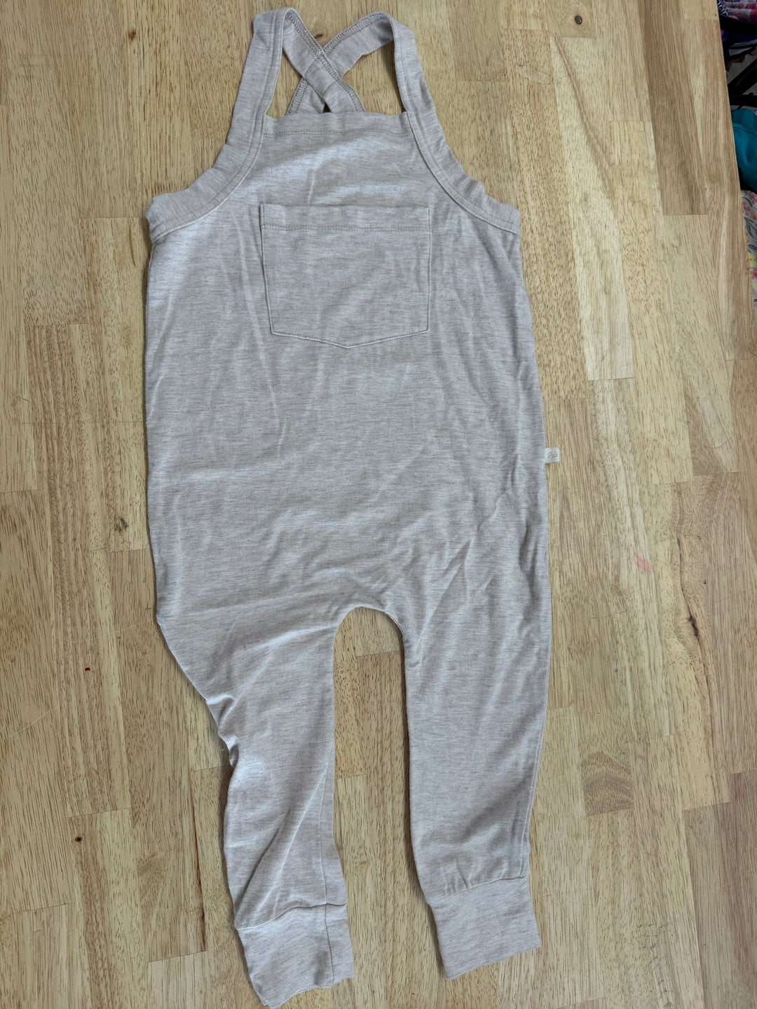 Jax & Lennon Overalls – 18-24 Months | Light Oat
