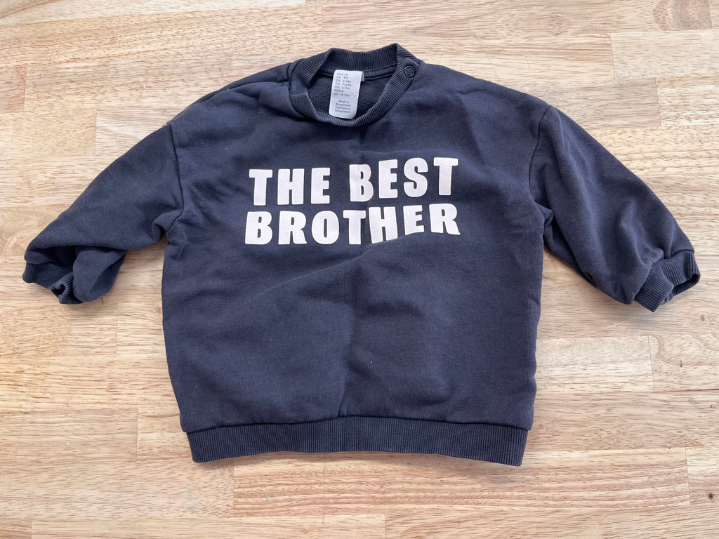 H&M Sweatshirt – 6–9M Best Brother
