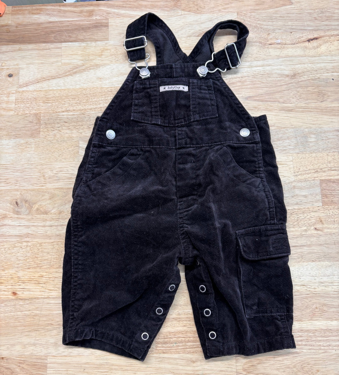 Gap Velour Overalls – 3–6 Months Black