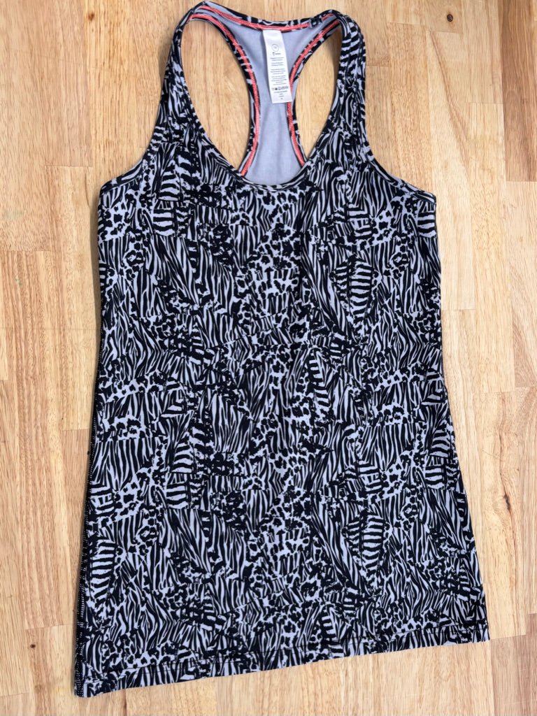 Ivivva Size 14 Zebra Allover Print Racerback Tank Top - Nest and Sprout - Consignment