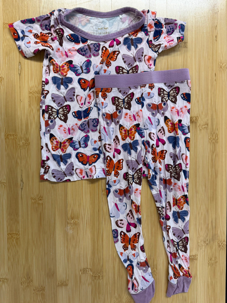 Little Sleepies Lunaluxe PJ Set – 12–18M | Butterfly Two-Piece Bamboo/Spandex | Play