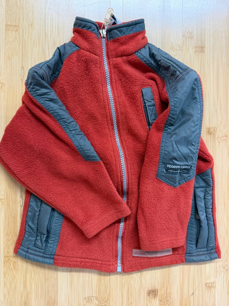 Teddy's Choice Orange Fleece Sweater – 3 - Nest and Sprout-Consignment