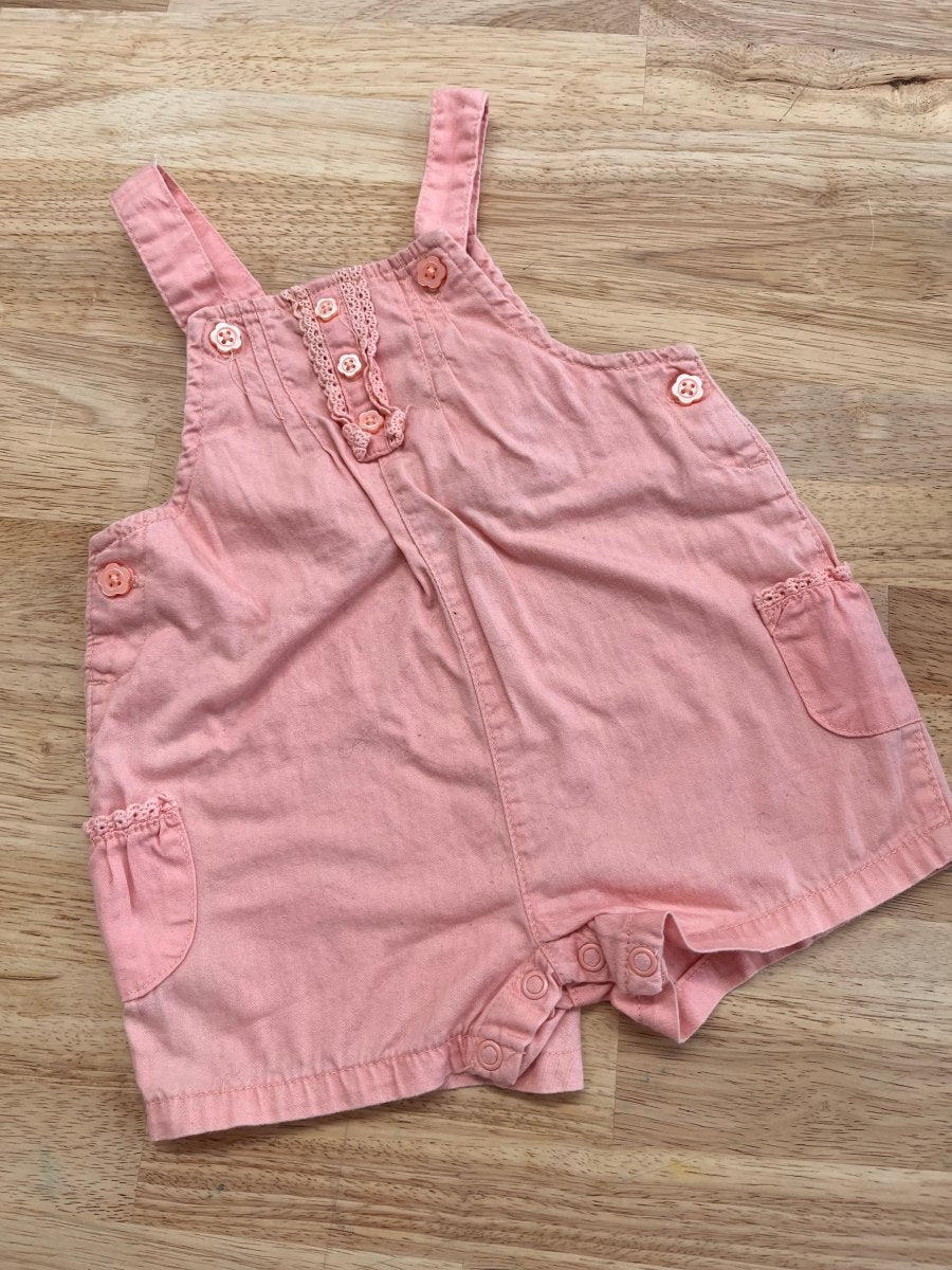 Sonoma 3 - 6 Month Peach Overalls - Nest and Sprout - Consignment