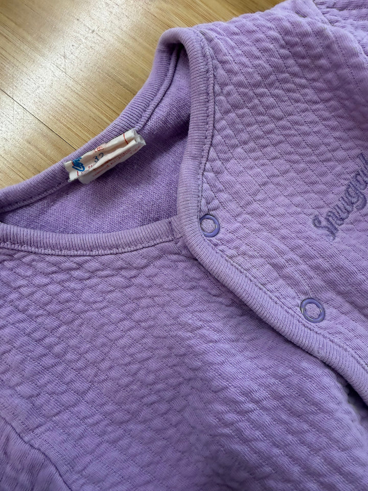 Snugabye Snap-Up Romper – 32 lbs (24M.) | Purple 95% Cotton Vintage